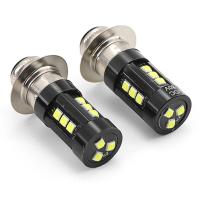 Bombilla De Moto LED Universal AC DC Ultra Blanca Alta Brillo H4 P15D BA20D 3030 15SMD Alta/Baja Lámpara De Moto - details 9