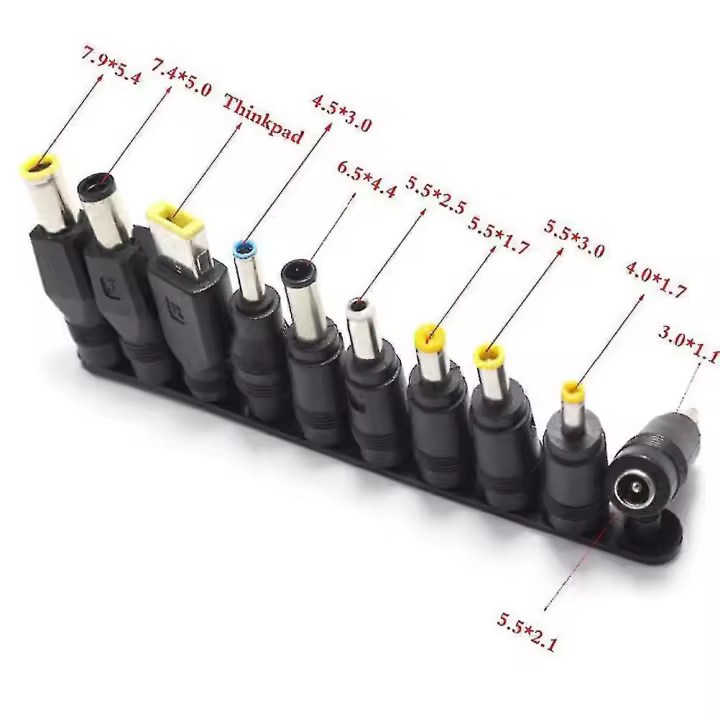 Adaptador/cargador/convertidor para portátil - Conectores CC de 5,5 mm x 2,1 mm - Compatible con Hfmqv - 1