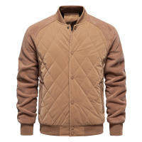 Chaqueta gruesa acolchada de terciopelo para hombre, chaqueta informal europea y americana, chaqueta superior de manga raglán, novedad de Otoño de 2024 - details 4