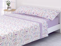 Juego de Sábanas Térmicas Doble Invierno Pirineo -Pinceladas Lila - 120g Confort Premium - Mercatienda.es - details 5