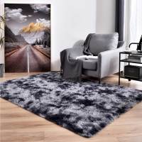 Alfombra Gris Para Sala De Estar Plush Suave Tapete Antideslizante Para Dormitorio Y Niños Decoración De Hogar Moderna Machine Made Rectangular - details 3