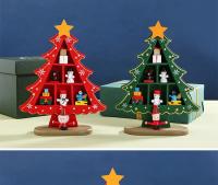 Adorno Navideño De Árbol De Madera Miniatura Decoración De Escritorio Para Centro Comercial Suministros De Decoración Navideña - details 6