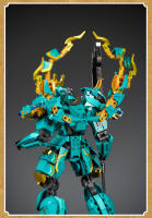 Bloques De Construcción Clásico Mecha Qinglong King De Sluban Juguete Educativo Para Niños Figura De Mecha Modelo Set De Bloques Colección Regalo Festivo Compatible Con Lego ABS Irregular Shape - details 5