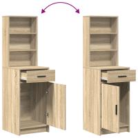 Conjunto de tocador de 2 piezas vidaXL con LED en madera de roble de Sonoma - details 7