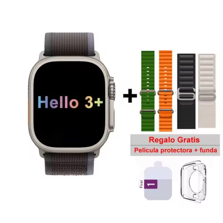 Hola Reloj 3 Plus Reloj inteligente AMOLED 450mAH 1:1 49mm Ultra Sport Smartwatch Mujeres 4GB ROM Música Local NFC Bluetooth - 1