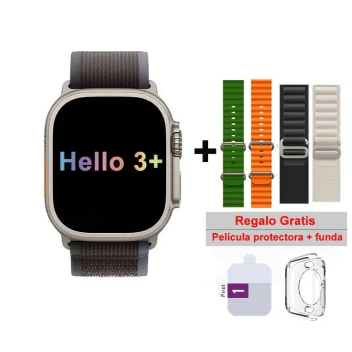 Hola Reloj 3 Plus Reloj inteligente AMOLED 450mAH 1:1 49mm Ultra Sport Smartwatch Mujeres 4GB ROM Música Local NFC Bluetooth - 1