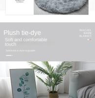 Alfombra Redonda De Peluche Suave Para Sala De Estar Decoración De Hogar Dormitorio Sala De Niños Estilo Moderno Color Blanco Grueso Pile - details 13