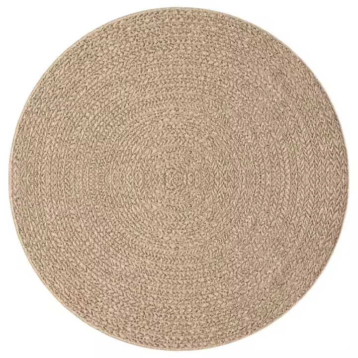 vidaXL Alfombra ZIZUR apariencia de yute interior y exterior 120 cm Alfombras de área  Alfombra de Piso para Sala de Estar Dormitorio Habitación Salón - 1