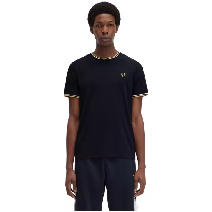Camiseta Fred Perry Twin Tipped T-Shirt para hombre en color negro - 1