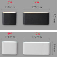 Lámpara De Pared LED Impermeable 12W Moderna Para Exterior IP65 Aluminio Luz De Decoración Para Jardín Y Porche 110V 220V - details 0