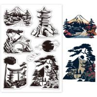 Estampillas De Láminas Japonesas Para Cartas Paisaje Natural Transparentes Para DIY Sin Material Peligroso Medida Estándar - details 0