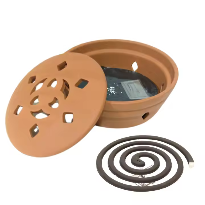 Moem&an Incienso Citronela Porta Incienso de Ceramica con Espirales Antimosquitos - Duración 50 Horas - Citronela para Exterior - 1