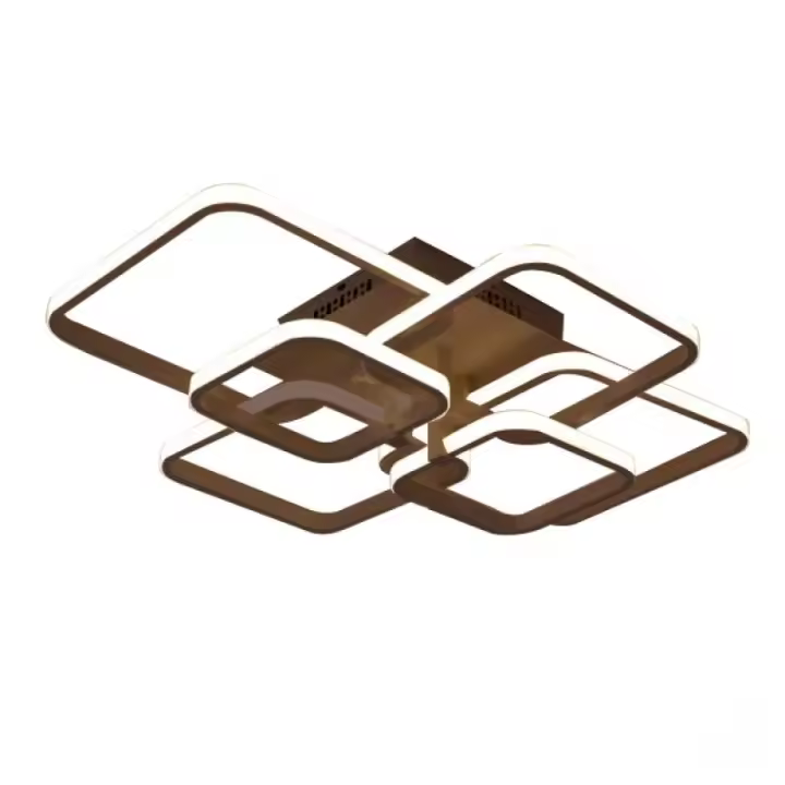 IluminaShop - Lampara de Techo LED Square Marron 62W CCT con Mando a Distancia - 1