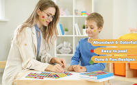 Pegatinas De Recompensa Coloridas Para Niños Y Estudiantes 30/60 Hojas Estrella Corazón Punto Chart De Comportamiento Scrapbook Suministros Para Profesores Y Padres - details 0