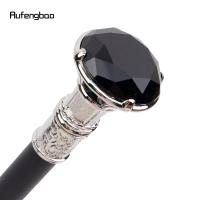 Bastón De Moda Blanco Y Negro Diamante Elegante Para Caballeros Cosplay Cane Con Punta De Goma 93cm Accesorio De Caminata - details 5