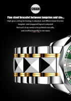 Reloj De Noche Para Hombre RUIGE Lujo Impermeable Con Pantalla Luminosa Acero Inoxidable Calendario Completo Resistente Al Agua - details 7