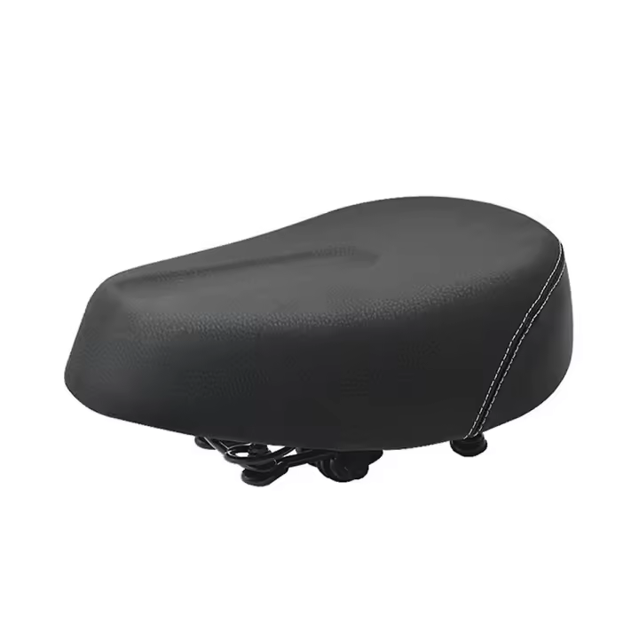 Sillín de bicicleta eléctrica ensanchado con cuatro resortes, asiento acolchado para bicicleta eléctrica, triciclo, scooter - 1