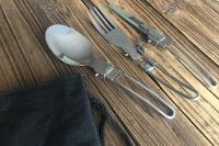 Cuchara De Acero Inoxidable Plegable Para Camping Y Cocina Al Aire Libre Ultra-Ligera Con Forks Y Cucharas 1-10PCS - details 10