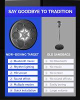 Máquina de Boxeo de música,Maquina de Boxeo Pared Adulto,máquina de Boxeo Inteligente Bluetooth con Guantes para Mujeres y niños,Dispositivo de Boxeo Electrónico Portátil de Pared en Casa - details 2