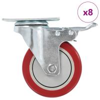 vidaXL Ruedas Giratorias con Frenos Dobles con Diámetro 100mm Materiales Cantidad 4 unidades,  8 unidades,  12 unidades y mas - details 4