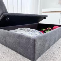 Skraut home - Sofá cama con canapé para mascotas,  Modelo Duque,  para Perros Pequeños o Medianos - Diseño minimalista - Tejido Especial y Resistente. Respaldo Cómodo y Base Acolchada, 71x42x24cm - details 2