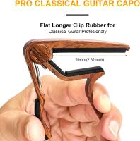 Cejilla Guitarra Española Clásica Profesional Clasica Guitar Capo Ligero Aleación de Aluminio con 5 Púas de Guitarra. - details 4