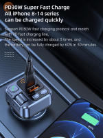 Receptor Bluetooth Para Coche Con Lectura De USB PD20W Carga Rápida Pantalla Digital Adaptador De Teléfono Móvil FM Transmisor Para Celulares - details 6