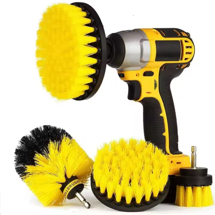 4 Pack Drill Brush Attachment Kit For Cleaning Bathroom - 1