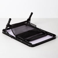 Aktive - Mesa baja exterior, 60x45x27/56 cm, color negro, ajustable en altura, topes antideslizantes, asas de transporte, cierre de seguridad, incluye red auxiliar desmontable, peso soportado 30 kg, mesa plegable, mesas de camping, playa y jardín - details 6