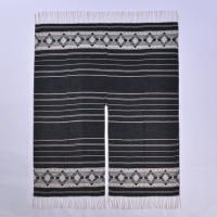 Nuevo estilo bufanda chal simple y de moda hendidura imitación cachemira de doble uso capa de punto con borlas para mujer para todas las estaciones - details 5