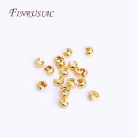 Cubiertas De Bola Abierta 18K Oro Pintado 3mm/4mm Para Finos De Joyería DIY Suministros Al Por Mayor Cubiertas Redondas Para El Final De Los Crimpas - details 9