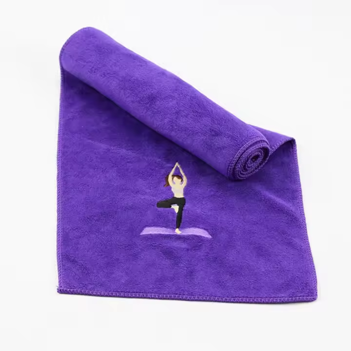 Toalla De Secado De Algodón De Alta Calidad Color Sólido Transpirable Deportiva Portátil Absorbe Sudor Toalla De Yoga Para Camping Al Aire Libre - 1