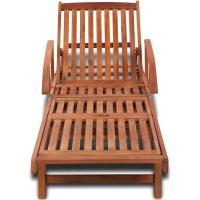 vidaXL Tumbona de madera maciza de acacia Modelos de 1 tumbona, 2 tumbonas con mesa, 2 tumbonas Sillas de Exterior Ideal para jardín, playa, piscina, terraza Tumbona Piscina Tumbonas Playa Tumbonas Jardín Exterior - details 0