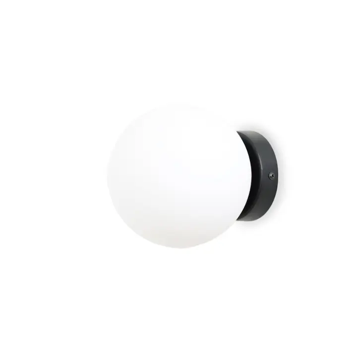 ALPINALUZ Aplique de Pared de Diseño Nórdico con Bola de Cristal "LUNAR"- Casquillo Portalámpara E27 G45 - 1