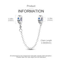 Nueva Cadena De Seguridad Platinada En Plata Con Encantos De Gato Rosa Luna Y Estrella De Silicona Para Pulseras Y Collares DIY Colorido - details 20
