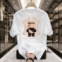 Camiseta De Algodón Grueso Para Hombre Con Estampado De Oso Violento Cuello Redondo Manga Corta Estilo Casual De Moda Americana Para El Verano - details 8