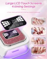 Secador De Uñas LED 80W Con 36 LEDs Lámpara De Secado De Polvo De Gel Para Salón Profesional Con 4 Configuraciones De Tiempo Y Sensor Automático - details 2