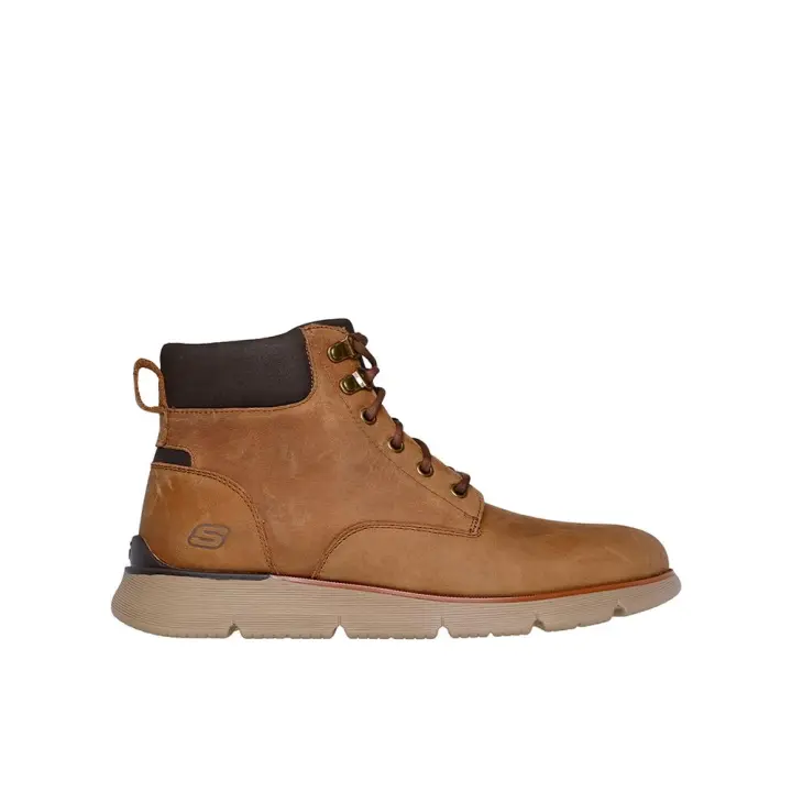 Skechers 205228_LTBR Botines para hombre marrones en piel 82021 - 1