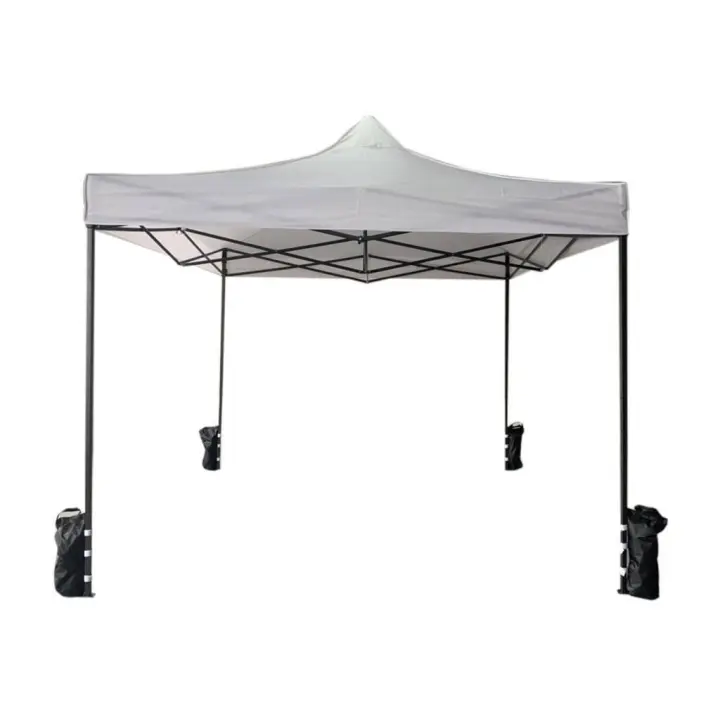 Rebecca Furniture Cenador Blanco Resellable 4 Pesos Metal Poliéster 3x3 - 1