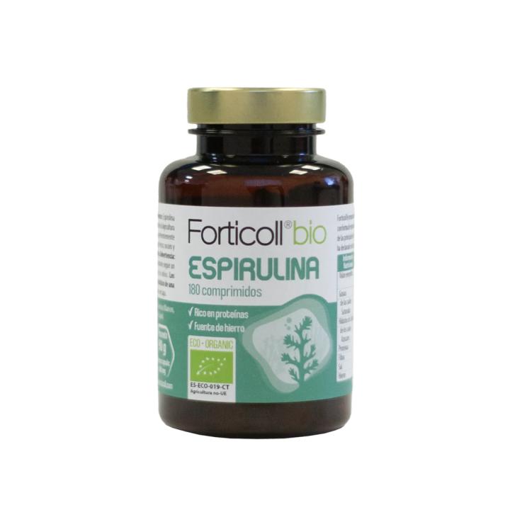 Forticoll Espirulina Bio 180 Comprimidos – Superalga Energética, Detox Natural y Refuerzo Nutricional