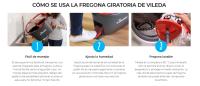 Vileda | Sistema Turbo 2en1 I Clásico I Juego de cubo de fregona con pedal | Comodidad asegurada I Mango telescópico 85-123 cm | Cabezal de microfibra 2 en 1| Fregona y cubo giratorio para suelos|Sostenible - details 1