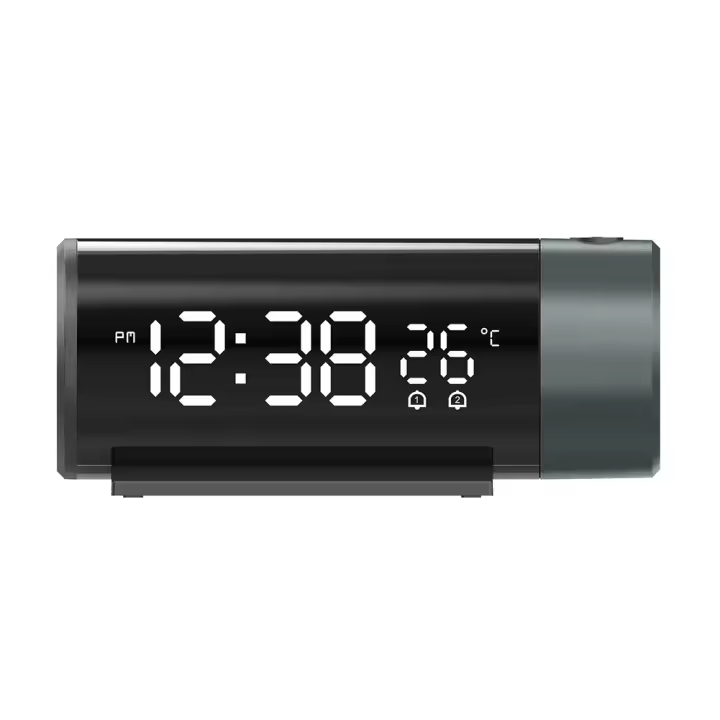Reloj de Proyección con Alarma Digital Termómetro with Rotador de 180 ° Brillo Dimmer USB 5-60min Snooze 12/24H Producto Normal - 1