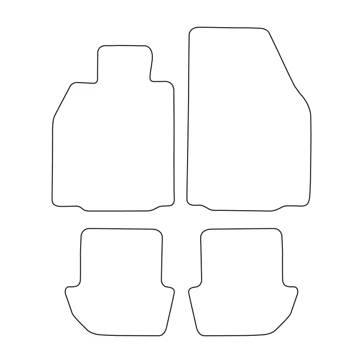 Juego de alfombrillas de terciopelo para Porsche 911 tipo 997 2004-2012 sin sistema de sonido Bose - acabado negro - 1