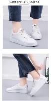 Zapatos De Mujer En PU Cuero Sintético Con Bordado Blancos Broderie Respirables Con Flores Y Cordones Nueva Colección Zapatos Casuales - details 5