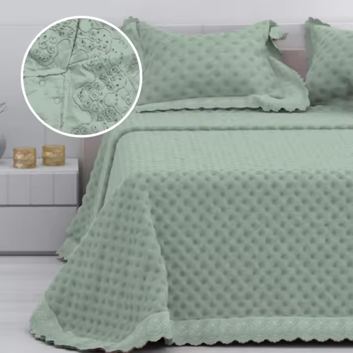 Colcha Bouti Entretiempo Primavera HMS Victoria 200 X 270 - Cama 105 | Blanca, Coral, Gris, Beige, Aguamarina - 1