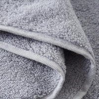 Toalla De Rostro De Algodón 100% Absorbente Y Suave Para Niños Y Adultos Talla 34*75cm Color Azul Gris Oscuro Gris Claro Cama De Hotel Baño Textil - details 7