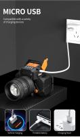 Linterna Frontal LED De Alta Potencia 50W Con Recarga USB Y Zoom Rotativo Batería Integrada Para Camping Pesca Y Excursiones - details 6