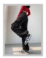 Pantalones Deportivos Casual Para Mujer Con Pierna Ancha Algodón Quick-Dry Cintura Alta Pantalones De Correr Al Aire Libre Pantalones De Baile Sueltos - details 3
