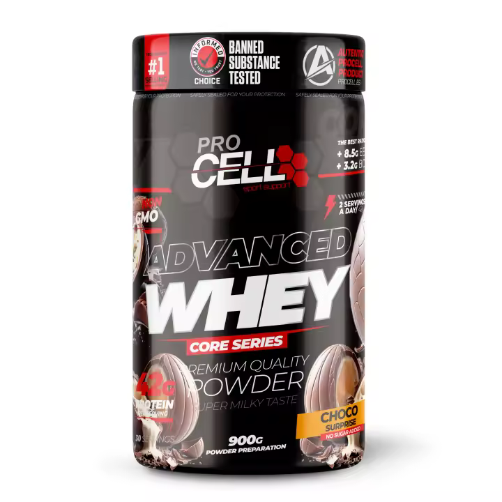 Proteina Concetrada - Whey Core 900gr Choco Surprise Procell Sport - Suplemento Deportivo Alto en Proteína y  Bajo  en Carbohidratos - 1