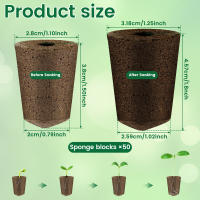 50/100Pcs Esponjas De Crecimiento De Semillas Reemplazo Para Raíces Esponjas De Cultivo Hidroponico Para Plantas Germinantes En Jardín - details 0